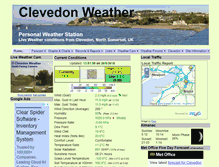Tablet Screenshot of clevedonweather.co.uk